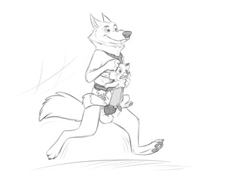 3_toes 4_fingers age_difference anal anal_penetration animal_genitalia animal_penis anthro anthro_on_anthro anthro_penetrated anthro_penetrating anthro_penetrating_anthro arms_tied baby_carrier balls bdsm belly_riding biped bound canine_genitalia canine_penis duo exercise fannypacking feet fingers forced front_view frown genitals hands_tied huge_penetration internal knot larger_male male male/male male_penetrated male_penetrating male_penetrating_male older_male pawpads penetration penile penile_penetration penis penis_in_ass penis_size_difference rape ridiculous_fit running sex sexercise simple_background size_difference smaller_male smaller_penetrated smile toes white_background young young_anthro younger_male younger_penetrated the_giant_hamster disney zootopia nick_wilde canid canine canis fox mammal red_fox true_fox wolf absurd_res digital_drawing_(artwork) digital_media_(artwork) full-length_portrait hi_res monochrome portrait