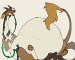 2_horns 5:4 ambiguous_gender belly big_belly dragon european_mythology foulfur_(artist) horn hose_in_mouth hose_inflation huge_belly hyper hyper_belly inflation mythological_creature mythological_scalie mythology oishii_(foulfur) orange_pawpads pawpads scalie solo tail vore western_dragon