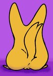 anus butt female feral fur genitals looking_away purple_background pussy raised_tail rear_view simple_background solo tail yellow_body anonymous_artist squizxy_(character) canid canine canis fox mammal digital_drawing_(artwork) digital_media_(artwork)