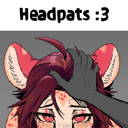 anthro blush blush_lines female first_person_view hair headpat looking_at_viewer markings simple_background solo spots spotted_body text cherry_kotya alex_(cherry_kotya) cheetah felid feline mammal 1:1 digital_media_(artwork) english_text hi_res meme portrait