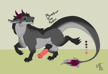 animal_genitalia animal_penis balls big_balls equine_genitalia equine_penis erection feral fur genitals grey_body grey_fur male male_feral paws penis quadruped side_view solo walking monikfox monitor_felkin felkin absurd_res hi_res model_sheet