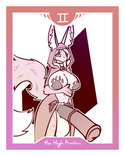 4_fingers animal_genitalia animal_penis anthro balls big_balls big_breasts big_ears big_penis breast_squish breasts card clothed clothing equine_genitalia equine_penis fingers fluffy fluffy_tail genitals gynomorph hair half-erect hands_together hands_together_elbows_apart hands_under_breasts hoodie huge_balls huge_breasts huge_penis hyper hyper_balls hyper_genitalia hyper_penis inner_ear_fluff intersex long_ears long_hair long_tail looking_at_viewer major_arcana markings medial_ring nun_outfit pasties penis resting_bitch_face robe skimpy slight_smile solo spots spotted_markings squish standing tail tarot tarot_card the_high_priestess_(tarot) thick_thighs topwear tuft womb_tattoo conditional_dnp lodi_(artist) alessia_(lodi) felid feline lynx mammal 4:5 absurd_res hi_res restricted_palette