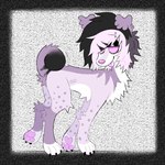 alternative_fashion emo female feral fur pink_body pink_fur pink_nose smile solo sparklefur spitthesauce salvia_(spitthesauce) canid canine canis domestic_dog mammal 1:1