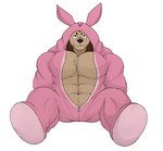 abs bulge clothing exposed_chest kigurumi male muscular onesie pajamas paws pecs solo kheal leolex felid lion mammal pantherine