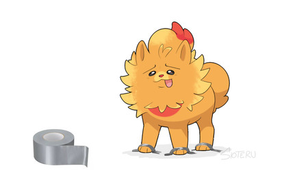 ambiguous_gender bound duct_tape feet_tied feral fur hair orange_body orange_fur orange_hair red_body red_fur red_hair shitpost simple_background solo tape taped_feet text tongue tongue_out white_background yellow_body yellow_fur sioteru game_freak nintendo pokemon pokemon_winds_and_waves sprigatito_don't_stand_up canid canine generation_10_pokemon mammal pokemon_(species) pombon 2026 artist_name hi_res meme