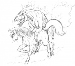 animated_skeleton black_and_white blush bone cloven_hooves doggystyle dr_comet drooling equine eyelashes fangs female feral feral_on_feral fire forced from_behind grass half-closed_eyes hooves horse looking_back male mane monochrome muscles open_mouth penetration plain_background pony rape saliva sex skeleton sketch skull straight sweat teeth tongue tongue_out undead white_background
Rating: Explicit
Score: 11
User: Nightdancer
Date: July 25, 2012