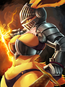anthro anthrofied armor big_breasts breasts cleavage clothed clothing female fur holding_object holding_weapon looking_at_viewer navel pokemorph skimpy solo unconvincing_armor weapon faejunkie nintendo pokemon eeveelution generation_1_pokemon jolteon pokemon_(species) 2022 3:4 absurd_res digital_media_(artwork) hi_res