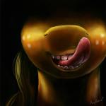 1:1 2014 ambiguous_gender applejack_(mlp) blonde_hair creepy earth_pony equid equine feral freckles friendship_is_magic fur hair hasbro horse licking licking_lips licking_own_lips mammal my_little_pony nightmare_fuel orange_body orange_fur pony ponythroat self_lick solo teeth tongue tongue_out