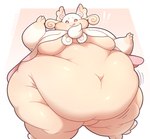 anthro belly belly_jiggle belly_overhang belly_rolls big_belly big_cheeks breasts chubby_cheeks deep_navel double_chin fat_rolls female fupa huge_belly huge_thighs jiggling leg_rolls love_handles navel obese obese_anthro obese_female overweight overweight_anthro overweight_female solo thick_thighs robirobi nintendo pokemon generation_6_pokemon mega_audino mega_evolution pokemon_(species) hi_res