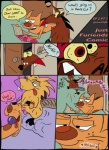 anthro balls conjoined dialogue ear_penetration erection genitals group male male/male nude penetration penis sex tail text johnofe catdog_(series) just_furiends nickelodeon the_angry_beavers caninius_dog daggett_beaver felinius_cat norbert_beaver beaver canid canine canis domestic_cat domestic_dog felid feline felis hybrid mammal pushmi-pullyu rodent comic crossover english_text hi_res