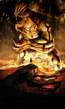ambiguous_gender backpack bag cave duo lava macro male open_mouth raining realistic size_difference smaller_human solo_focus spread_legs spreading standing teeth volcano toiku nintendo pokemon brendan_(pokemon) generation_3_pokemon groudon human legendary_pokemon mammal pokemon_(species) absurd_res digital_media_(artwork) digital_painting_(artwork) hi_res painting_(artwork)