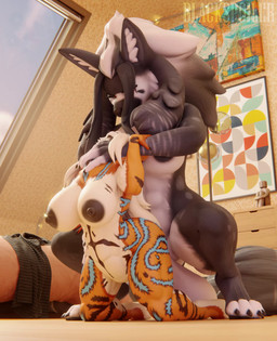 2_penises anal anal_penetration animal_genitalia animal_penis anthro balls bedroom big_balls big_breasts big_penis breasts butt diphallism doggystyle double_penetration duo equine_genitalia equine_penis erection female female/female from_behind_position fur genitals grey_body gynomorph hair holding_neck huge_balls huge_penis intersex intersex/female knot multi_genitalia multi_penis multicolored_body multicolored_fur nipples nude orange_body orange_fur penetration penile penis sex size_difference tail vaginal vaginal_penetration white_body blackspoiler maiyet_(character) mammal 3d_(artwork) 3d_animation animated digital_media_(artwork) hi_res huge_filesize long_playtime video