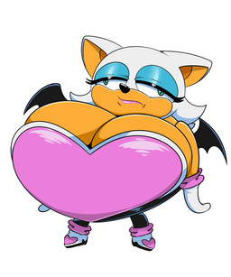 anthro big_breasts breasts cross-eyed female huge_breasts humor lipstick makeup membrane_(anatomy) membranous_wings neutral_expression round_body short_arms short_female short_legs solo wings conditional_dnp digitaldomain123 doobus_goobus_(copyright) sega sonic_the_hedgehog_(series) rouge_the_bat bat mammal 5:6 absurd_res hi_res lol_comments meme