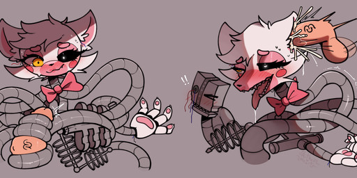 2_heads ambiguous_gender anthro bodily_fluids coiling_around_penis coiljob cum cum_in_ear cum_inside duo ear_penetration ejaculation endoskeleton genital_fluids genitals lipstick machine makeup male male/ambiguous multi_head open_mouth penetration penile penile_penetration penis penis_in_ear tongue tongue_out vein veiny_penis yellow_eyes aitherheart five_nights_at_freddy's five_nights_at_freddy's_2 scottgames mangle_(fnaf) animatronic canid canine fox mammal robot 2026 absurd_res digital_media_(artwork) hi_res
