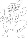 2024 angry anthro avian barefoot big_breasts bird black_and_white breasts butt chochi clothing crouching exercise feet female graphite_(artwork) hair hat headgear headwear hi_res looking_back monochrome panties pencil_(artwork) ponytail rear_view shirt side_boob sketch solo squats talons tank_top toes topwear traditional_media_(artwork) underwear weightlifting wide_hips workout