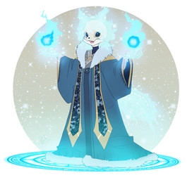 anthro biped black_sclera blue_eyes blue_fire bone clothed clothing colored_fire fire hair magic magic_user male open_mouth robe short_hair skull skull_head solo standing tail teeth tongue white_body galo domestic_cat felid feline felis lich mammal ragdoll_cat undead 2025 absurd_res hi_res