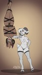 anthro balls bdsm bondage bound bound_midriff breasts clothing duo female fishnet_clothing gag gagged genitals male male/female nipples penis submissive submissive_male suspension suspension_bondage kittydee azzy_(azzydrawsstuff) wren_(azzydrawsstuff) bighorn_sheep bovid caprine goat mammal sheep 2022 absurd_res hi_res