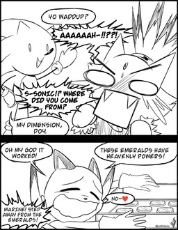 anthro blush bodily_fluids dialogue embarrassed female group hair heart_symbol hero humor male male/female ponytail princess royalty screaming shout smile sol_emerald speech_bubble tears text labluarts sega sonic_the_hedgehog_(series) blaze_the_cat marine_the_raccoon sonic_the_hedgehog domestic_cat eulipotyphlan felid feline felis hedgehog mammal procyonid raccoon comic english_text hi_res