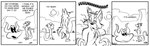 2_toes 4_fingers anthro barefoot bent_whiskers biped black_and_white black_eyes black_nose bodily_fluids bone bovid bovine butt calling calling_out canid canine canis cattle comic coyote coyoteville cross-eyed desert dialogue digital_media_(artwork) drooling ed_the_cowskull eye_bags feet fingers fyodor_the_lizard groaning groggy group half-closed_eyes hand_behind_back horn humor lizard male mammal messy_fur moan monday monochrome morning narrowed_eyes nude open_mouth paws pecs plantigrade rear_view reptile ruffled_fur saliva scalie sean_o'desse skull spine standing stevethedragon sun tired tired_eyes tired_look toes trio whiskers