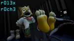 3_toes anthro barefoot boots clothed clothing feathers feet foot_fetish foot_focus footwear laugh male open_mouth plantigrade pointy_ears prick_ears restraints shoes shoes_removed sitting soles solo stocks tentacles tickle_torture tickling tickling_feet tickling_machine toes yellow_body rolexroche nintendo star_fox fox_mccloud canid canine fox mammal 16:9 2021 3d_(artwork) 3d_animation animated digital_media_(artwork) short_playtime widescreen