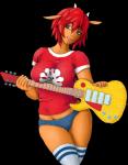 absurd_res alpha_channel anthro biped bovid breasts caprine clothing color_edit colored female footwear guitar hair hi_res horn lammy_lamb legwear lipstick looking_at_viewer makeup mammal musical_instrument panties parappa_the_rapper plucked_string_instrument purple_eyes red_hair sheep simple_background smile socks solo sony_corporation sony_interactive_entertainment sr standing string_instrument tabletorgy third-party_edit transparent_background um_jammer_lammy underwear