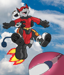 anthro black_boots black_clothing black_footwear bodily_fluids boots clothing cum cum_inside cum_while_penetrated duo flying footwear genital_fluids glistening glistening_boots glistening_clothing glistening_footwear looking_pleasured male male/male orgasm penetration red_spandex rocket_boots shoes simultaneous_orgasms sky skyscape superhero_costume how-did-we-get-here sly_cooper_(series) sony_corporation sony_interactive_entertainment sucker_punch_productions sly_cooper zalno mammal procyonid raccoon hi_res
