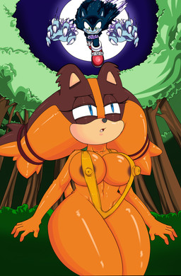 anthro areola attack bikini blue_eyes clothing curvy_figure detailed_background duo female fisheye_lens forest navel night nipple_outline one-piece_swimsuit plant pounce sling_bikini solo_focus swimwear thick_thighs tree two-piece_swimsuit voluptuous wide_hipped_female wide_hips superbunnygt sega sonic_boom sonic_the_hedgehog_(series) sonic_unleashed sonic_the_hedgehog sonic_the_werehog sticks_the_jungle_badger badger eulipotyphlan hedgehog mammal mustelid musteline werecreature wereeulipotyphlan werehog absurd_res digital_media_(artwork) hi_res