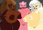 afro anthro belly big_breasts big_nipples breasts brok female hair huge_breasts huge_nipples mane nipples overweight overweight_female mooneypup beri_(kitothemanedligress) keki_(kitothemanedligress) wazi felid lion mammal pantherine absurd_res hi_res sibling_(lore) sister_(lore) sisters_(lore)