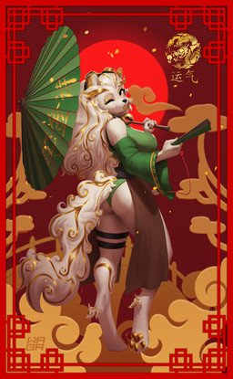 anthro biped breasts butt claws clothed clothed_anthro clothed_female clothing feet female fingers fur hair looking_at_viewer paws rear_view smile solo standing tail toes tongue w4g4 canid canine mammal 2026 absurd_res digital_drawing_(artwork) digital_media_(artwork) hi_res