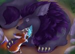 anthro blep bodily_fluids duo feral male male/male male_pred male_prey open_mouth saliva tongue tongue_out vore mous69 razz_(shinyumbra) sol_(luvdiz) canid canine canis dipodid jerboa mammal rodent wolf hi_res male_(lore)