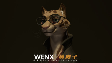 anthro clothed clothing fur male simple_background smile solo wenx domestic_cat felid feline felis mammal 16:9 3d_(artwork) digital_media_(artwork) hi_res portrait shaded widescreen
