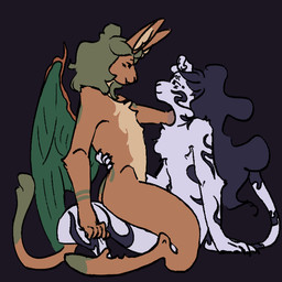 anthro blush cuddling duo eye_contact femboy fur hair looking_at_another love male male/male markings nude on_lap romantic simple_background sitting sitting_on_lap smile tail tail_markings white_body white_fur liliond cloude_(liliond) vinetail_(vinetail) canid canine canis felid feline felis jackal mammal pantherine tiger digital_media_(artwork)