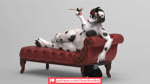 16:9 3d_(artwork) animated anthro bambookat breasts butt canid canine canis cigarette digital_media_(artwork) domestic_dog female genitals hair hi_res mammal nipples no_sound nude pussy short_playtime solo turntable_(animation) webm widescreen