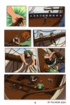 bottle clothing container green_hair hair male not_furry rope ship vehicle watercraft working polymori palworld pocketpair sage_(heartsong) human mammal comic hi_res trans_(lore) trans_man_(lore)