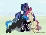 blep group horn latex shas tongue tongue_out yukemi anchors_art_studio hasbro my_little_pony kuro_(kurolatex) bat equid equine horse mammal pony broken hi_res