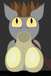 balls big_balls big_penis collar duo feral fur genitals grey_body grey_fur leash male male/male oral oral_penetration penetration penis yellow_eyes minus_(artist) hasbro my_little_pony devin_(thegreybatpone) bat_pony equid mammal animated short_playtime