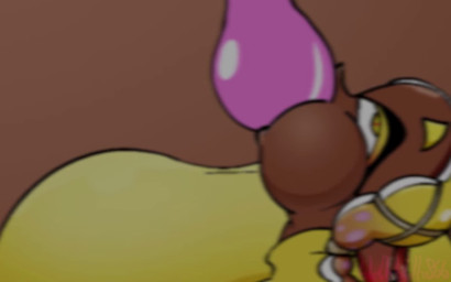 belly belly_expansion big_belly big_breasts big_butt breasts brown_body brown_skin burping butt butt_cleavage dark_body dark_skin duo expansion female hose hose_in_mouth hose_inflation huge_belly hyper hyper_belly hyper_inflation inflation not_furry sitting blahblah866 nintendo splatoon frye_(splatoon) shiver_(splatoon) aquatic cephalopod inkling mollusk 16:10 2023 animated hi_res short_playtime sound video widescreen
