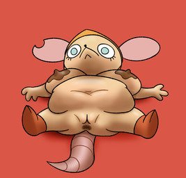 anthro anus big_breasts breasts chibi clothed clothing female fur genitals lying on_back overweight overweight_anthro overweight_female partially_clothed simple_background solo tan_body tan_fur vulva dukeofsnailplace legends_of_avantris bitsy_(legends_of_avantris) mammal murid murine rodent hi_res shaded