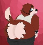 adolescent anthro big_butt bottomwear bottomwear_down butt clothed clothing male mooning overweight overweight_anthro overweight_male pants pants_down partially_clothed presenting presenting_hindquarters shaking_butt solo teasing wide_hips wiggle young sinood1e bjorn_(nood1e) bernese_mountain_dog canid canine canis domestic_dog mammal mixed_breed molosser mountain_dog saint_bernard swiss_mountain_dog animated hi_res loop short_playtime