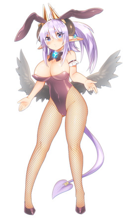 blue_eyes camel_toe clothing ear_piercing ear_ring female horn not_furry piercing ring_piercing simple_background solo white_background wings mofuaki humanoid winged_humanoid 2015 hi_res
