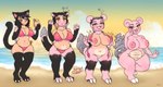 anthro basic_sequence beach big_breasts bikini black_body black_fur black_hair blush breast_expansion breasts clothing confusion expansion female four_frame_sequence fur genitals hair hair_shrinking happy height_reduction linear_sequence nipples nude overweight pink_body pussy rapid_weight_gain shell shell_growth short_stack smile solo species_transformation surprised_expression swimwear tail thick_thighs thigh_expansion torn_clothing transformation transformation_sequence two-piece_swimsuit celsty nintendo pokemon animal_humanoid cat_humanoid felid felid_humanoid feline feline_humanoid generation_1_pokemon humanoid mammal mammal_humanoid pokemon_(species) slowbro colored sequence