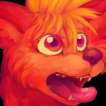 anthro fangs female fur hair open_mouth orange_body orange_fur orange_hair pink_eyes simple_background solo teeth tongue transparent_background nullenigma canid canine fox mammal 1:1 2010 alpha_channel orange_theme red_theme warm_colors