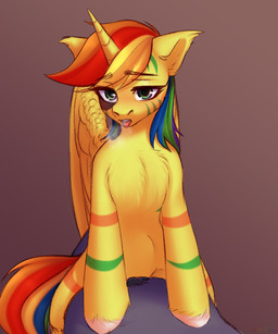 abdominal_bulge blush bodily_fluids chest_fur cowgirl_position crotch_focus dominant dominant_female duo female female_on_top female_penetrated feral feral_on_top from_front_position genital_fluids genitals horn looking_at_viewer male male/female male_penetrating male_penetrating_female midriff narrowed_eyes nude on_bottom on_top penetration penile penile_penetration penis penis_in_vagina penis_shaped_bulge seductive sex solo_focus spread_legs spreading straddling tongue tongue_out vaginal vaginal_fluids vaginal_penetration vulva wings nika-rain hasbro my_little_pony mythology fan_character equid equine mammal mythological_creature mythological_equine winged_unicorn hi_res