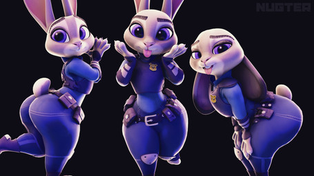 anthro belt black_background buckteeth butt clothing female looking_at_viewer multiple_poses on_one_leg open_mouth police police_officer police_uniform pose purple_eyes scut_tail short_tail simple_background smile smiling_at_viewer solo standing tail teeth thick_thighs tongue tongue_out uniform wide_hips nugter disney zootopia judy_hopps lagomorph leporid mammal rabbit 16:9 2025 3d_(artwork) absurd_res digital_media_(artwork) hi_res source_filmmaker_(artwork) watermark widescreen