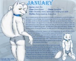 2010 5:4 aloisyous_blue anthro arctic_fox biped blush butt calendar calendar_bois canid canine chest_tuft clothed clothing collar crossdressing english_text femboy fox fur harem_boy kneeling lace looking_at_viewer looking_back love male mammal master multiple_poses panties pose raised_tail rear_view seductive simple_background slave smile solo standing story submissive tag_(disambiguation) tail text topless true_fox tuft underwear wall_of_text
