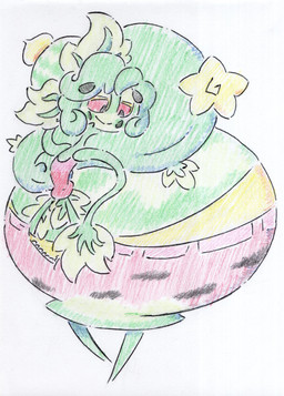 big_butt butt clothing female food fruit green_body green_skin huge_butt melon plant red_clothing red_sclera red_shirt red_topwear shirt solo topwear watermelon shar0makai elemental_creature elemental_humanoid flora_fauna humanoid plant_humanoid 2026 absurd_res hi_res traditional_media_(artwork)