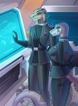 anthro clothing console duo female male military_uniform science_fiction ship spacecraft technology uniform vehicle watercraft rd406 dwayne_eliott erin_reed pit_viper rattlesnake reptile scalie snake viper western_diamondback_rattlesnake absurd_res hi_res