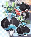 4_fingers anthro armor big_butt breasts butt butt_grab cleavage clothed clothing earpiece electronics female fingers green_eyes green_inner_ear green_mouth hand_on_butt headgear headphones headset helmet huge_butt huge_hips huge_thighs long_ears machine motorcycle navel open_mouth open_smile rear_view small_waist smile solo text thick_thighs vehicle white_ears wide_hips allanchorsaweigh project_turboblast tempo_(project_turboblast) animal_humanoid humanoid lagomorph leporid mammal rabbit robot robot_humanoid 2024 absurd_res english_text hi_res