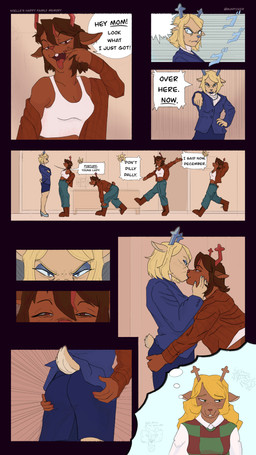 5_fingers age_difference anthro blonde_hair blue_eyeshadow blush blush_lines boots bottomwear breasts brown_body brown_hair businesswear butt butt_grab cleavage close-up clothed clothing colored_nails colorful_background crossed_arms dialogue duo eye_bags eyelashes eyeshadow female female/female finger_in_mouth fingers footwear fully_clothed gem gesture hair hand_gesture hand_on_butt hand_on_cheek high_heels highlights_(coloring) jacket jewelry kissing long_eyelashes makeup mature_female nails necklace onomatopoeia open_mouth oversized_clothing panel_interaction pearl_(gem) pearl_necklace pencil_skirt piercing pointing remembering secretly_loves_it shirt shoes skirt smug sound_effects standing stern_look suit sweater tank_top tear_trough text thought_bubble thought_bubble_outside_panel tongue tongue_out tongue_piercing topwear turtleneck walking bunpicker deltarune undertale_(series) carol_holiday dess_holiday noelle_holiday rudolph_holiday deer mammal new_world_deer reindeer 2025 9:16 absurd_res colored comic digital_media_(artwork) english_text hi_res widescreen daughter_(lore) incest_(lore) mother_(lore) mother_and_child_(lore) mother_and_daughter_(lore) parent_(lore) parent_and_child_(lore) parent_and_daughter_(lore)