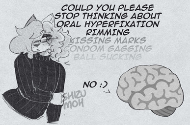anthro aroused blush bodily_fluids brain clothing dialogue embarrassed eyewear glasses horn organs smiley_face solo sweat sweatdrop sweater text topwear shizumoh andy_(shizumoh) arctic_fox canid canine fox mammal true_fox 2025 digital_drawing_(artwork) digital_media_(artwork) english_text greyscale hi_res monochrome trans_(lore) trans_man_(lore)